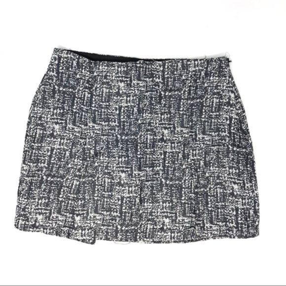 Joie Black and White Cotton Blend Sheath Skirt - Picture 2 of 7